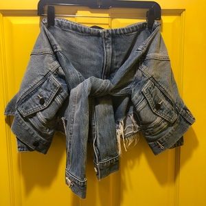 alexander wang tie front jeans